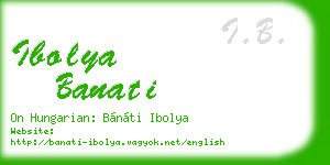 ibolya banati business card